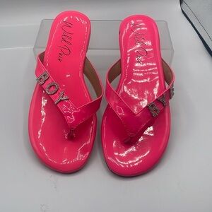 Wild Pair New Fantasia “Boy Bye” thong sandals NEW, size 5.5